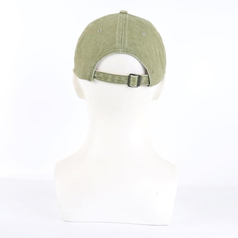 LANGZHEN Unisex Baseball Cap 100% Cotton Fits Men Women Washed Denim Adjustable Dad Hat(Khaki) - Image 3